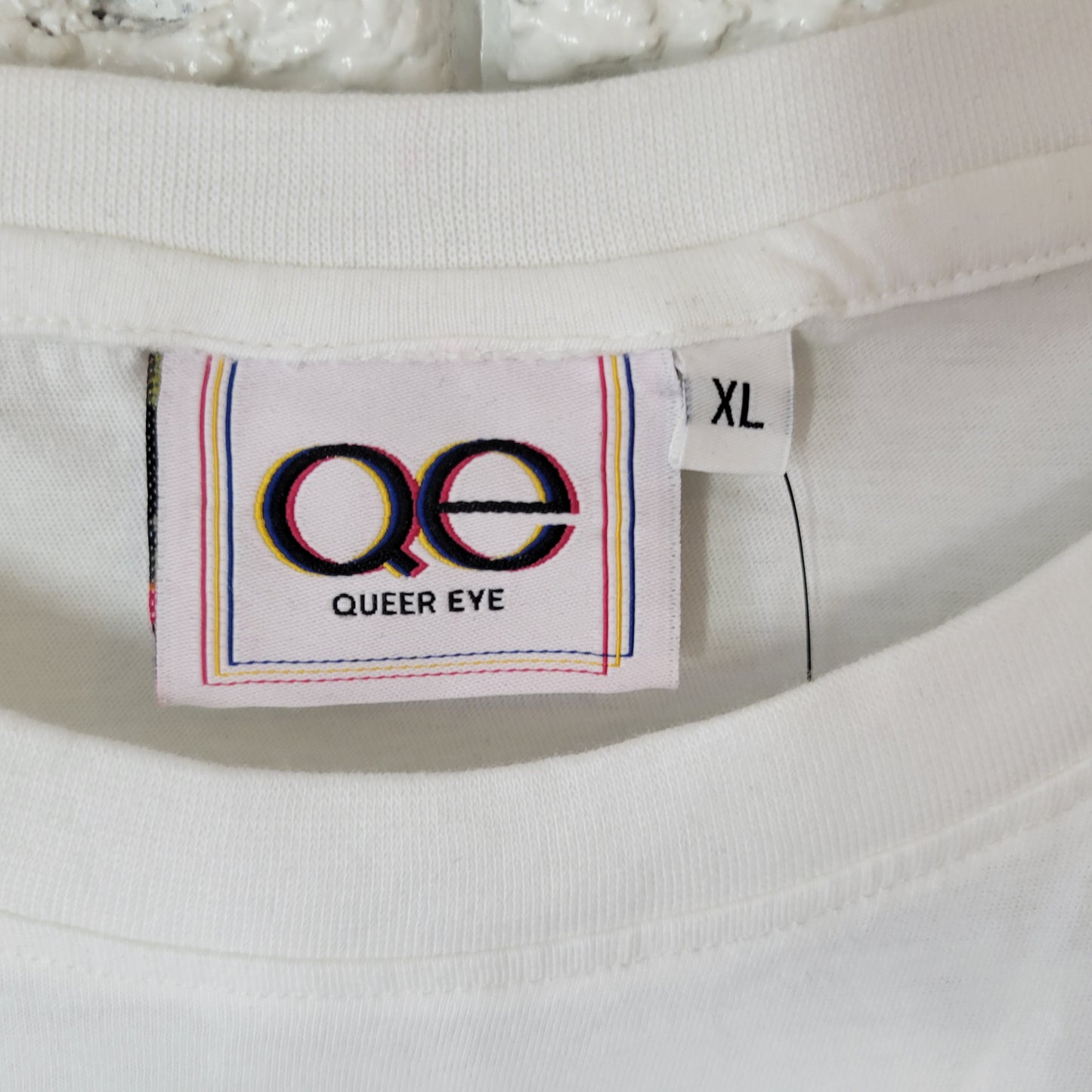 Queer Eye Unisex T-Shirt XL White Rainbow Prism Graphic 100% Cotton WHI27E