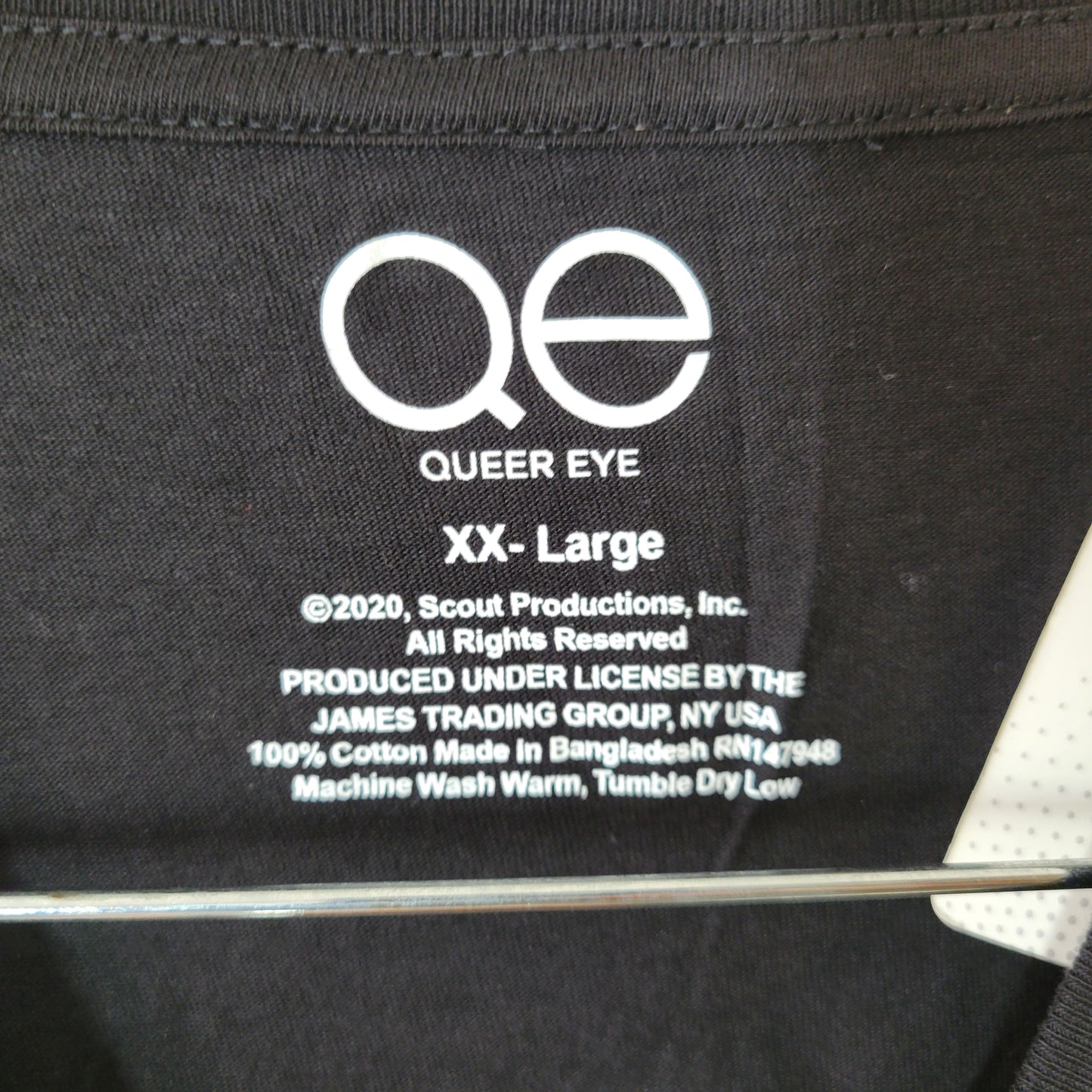 Queer Eye Unisex T-Shirt XXL Black 100% Cotton Short Sleeve Crew Neck NOV139E