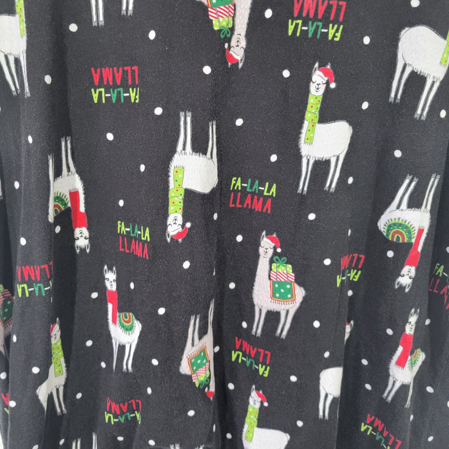 Secret Treasures Pajama Top Sleep Shirt 2X 3X Cotton Christmas Llama NOV154E