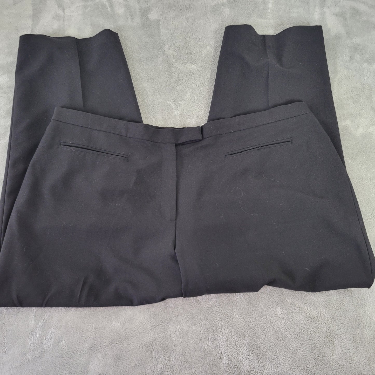 Ruby Rd Womens 22W Black Pants Straight Leg Elastic Waist Dress Business BLA163E