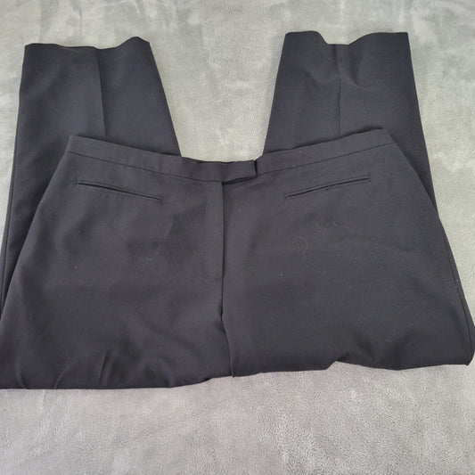 Ruby Rd Womens 22W Black Pants Straight Leg Elastic Waist Dress Business BLA163E