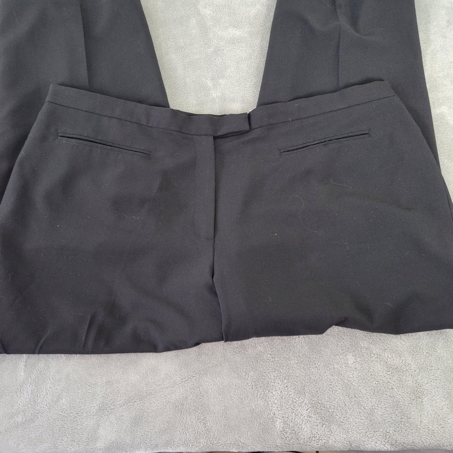 Ruby Rd Womens 22W Black Pants Straight Leg Elastic Waist Dress Business BLA163E