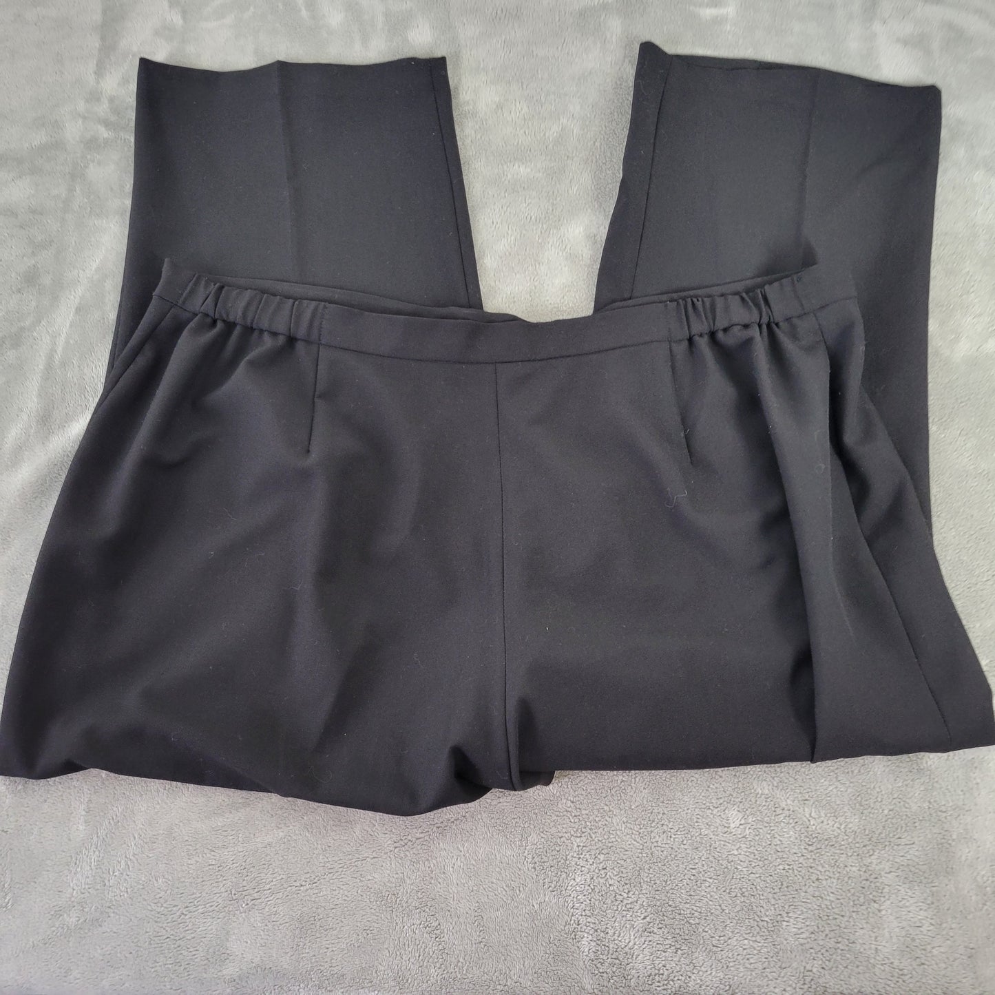 Ruby Rd Womens 22W Black Pants Straight Leg Elastic Waist Dress Business BLA163E