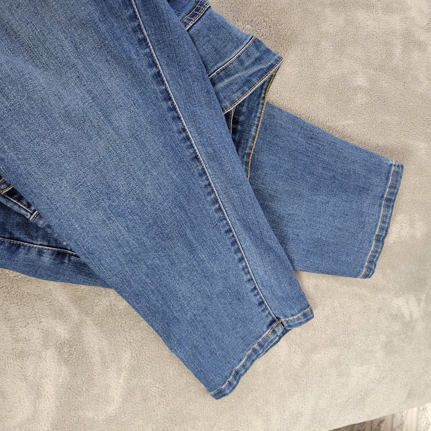 Woman Within Jeans 26WP Petite Plus Dark Wash Stretch Straight Leg Elastic SL32E