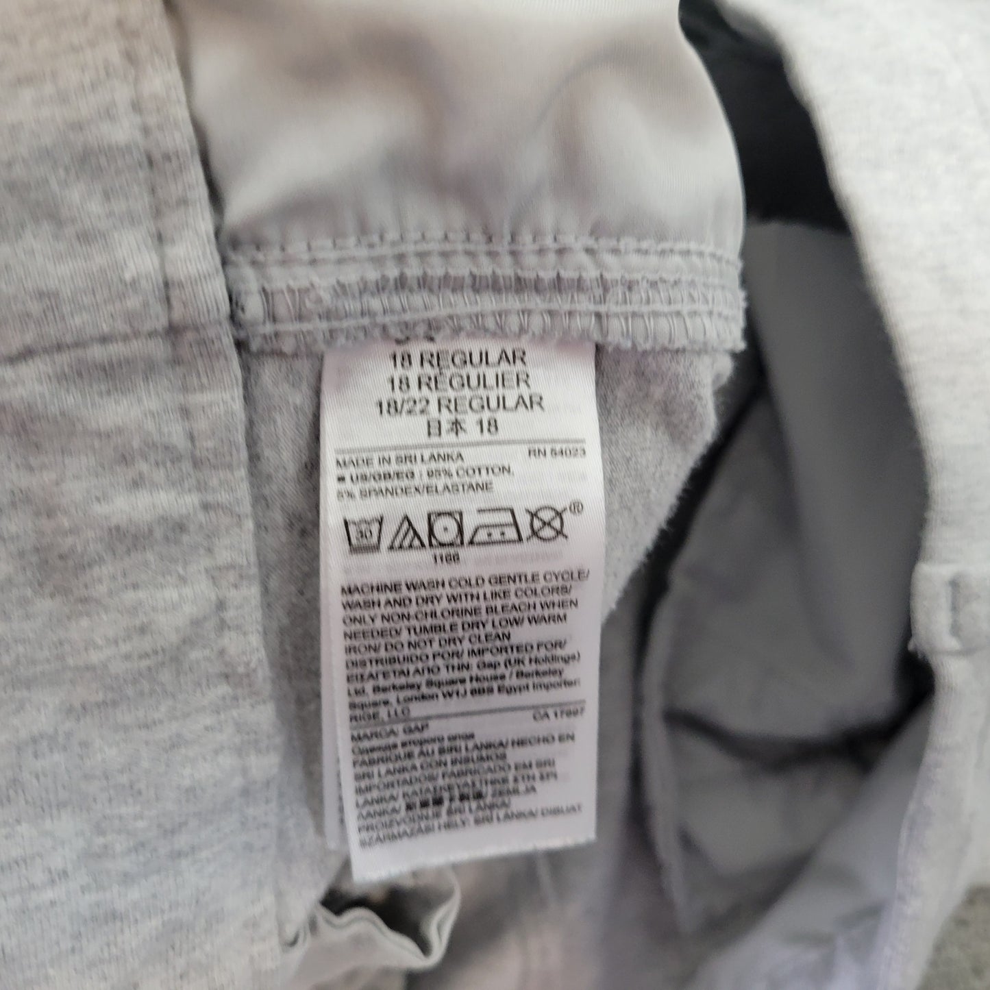 Gap Women Pants 18 Wide Leg Cropped Gray Elastic Waist Pockets Comfort GRA83E