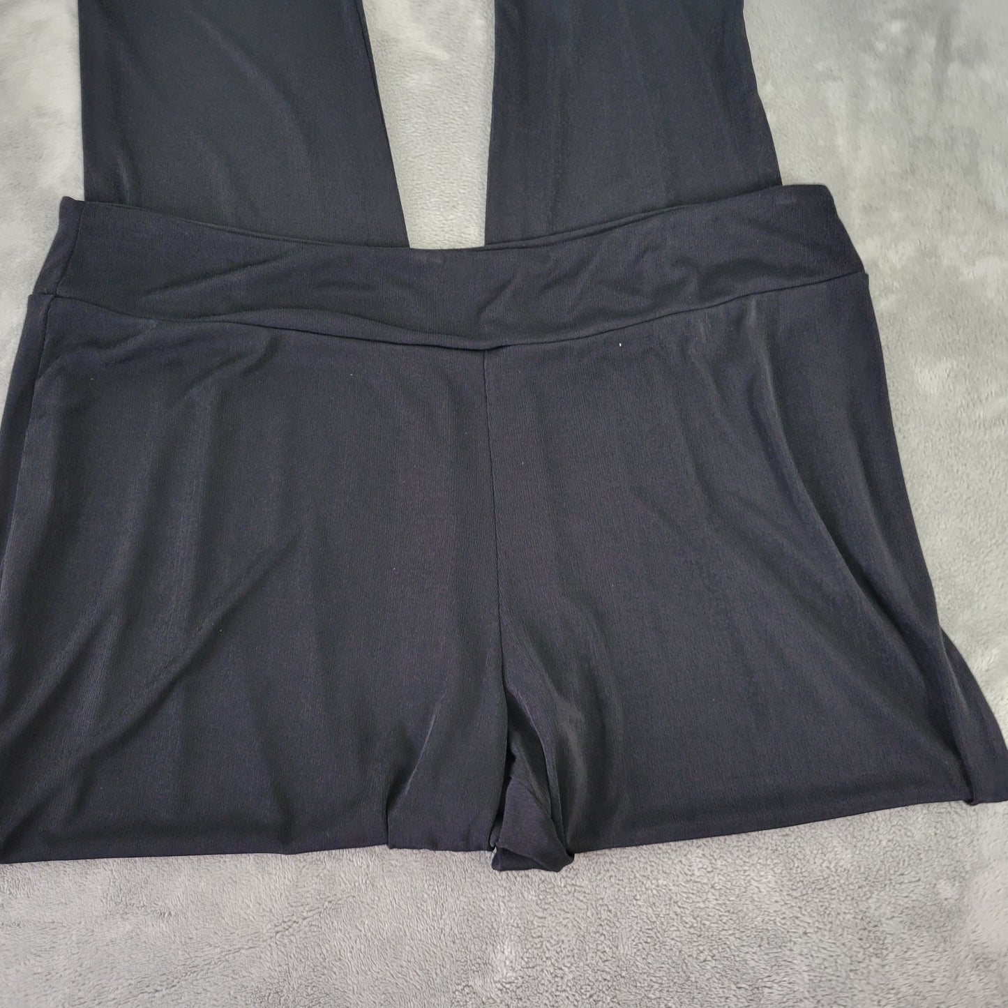 Coldwater Creek Pants 2X Black Polyester Blend Pull On Straight Leg BLA109E
