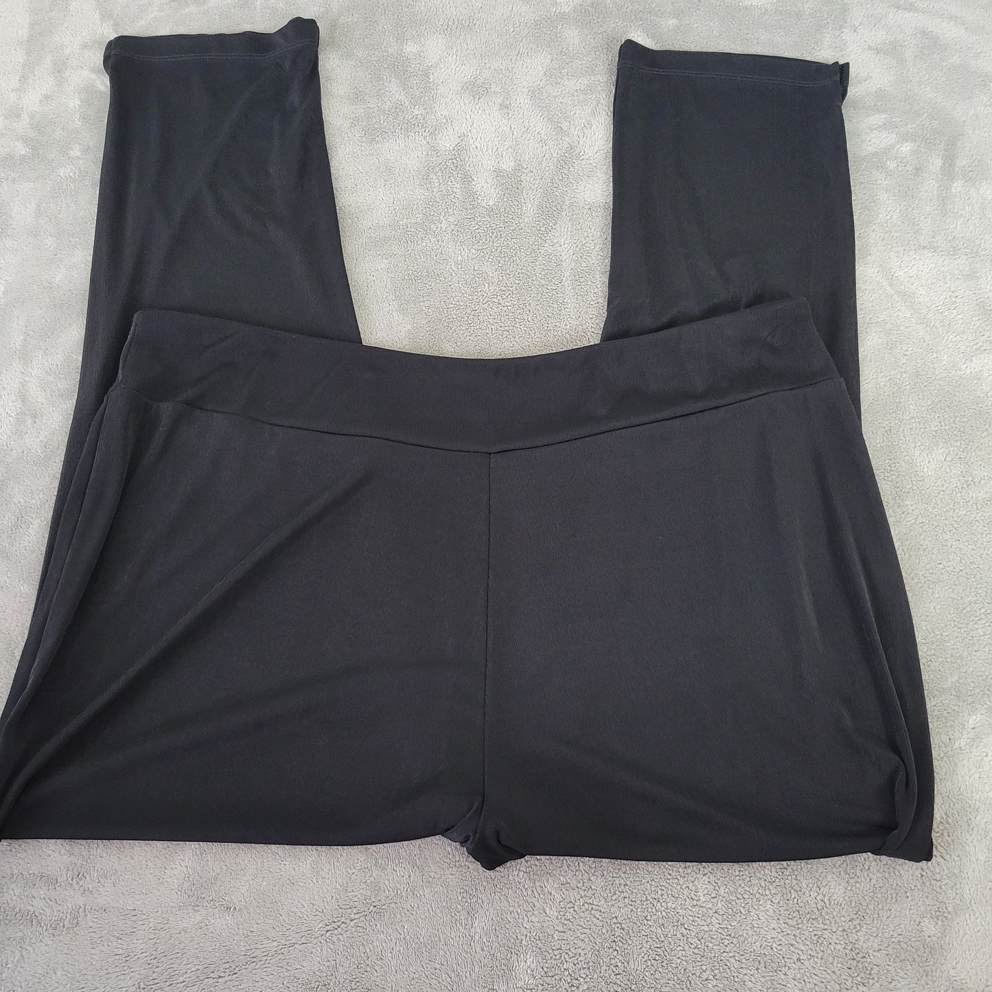 Coldwater Creek Pants 2X Black Polyester Blend Pull On Straight Leg BLA109E