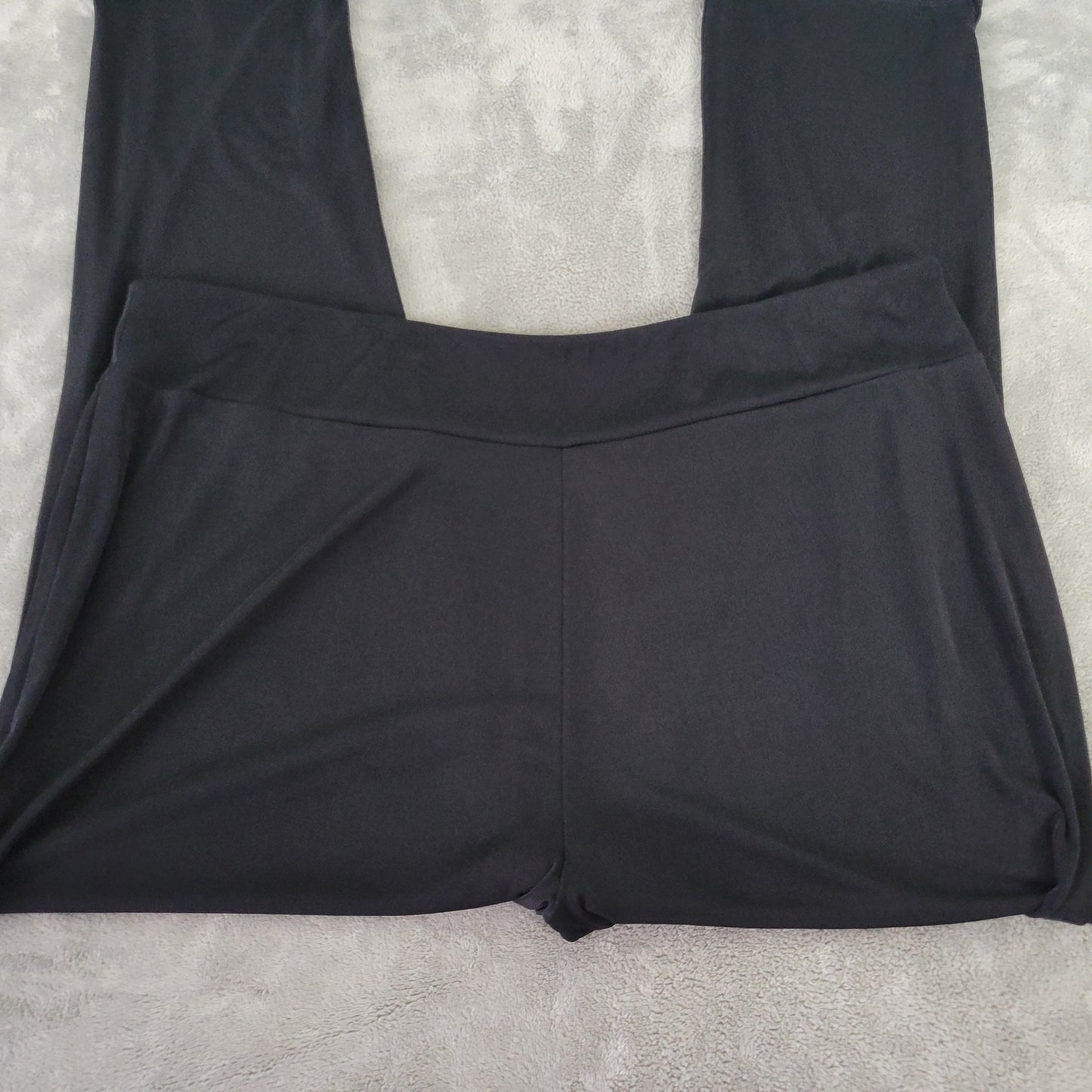 Coldwater Creek Pants 2X Black Polyester Blend Pull On Straight Leg BLA109E