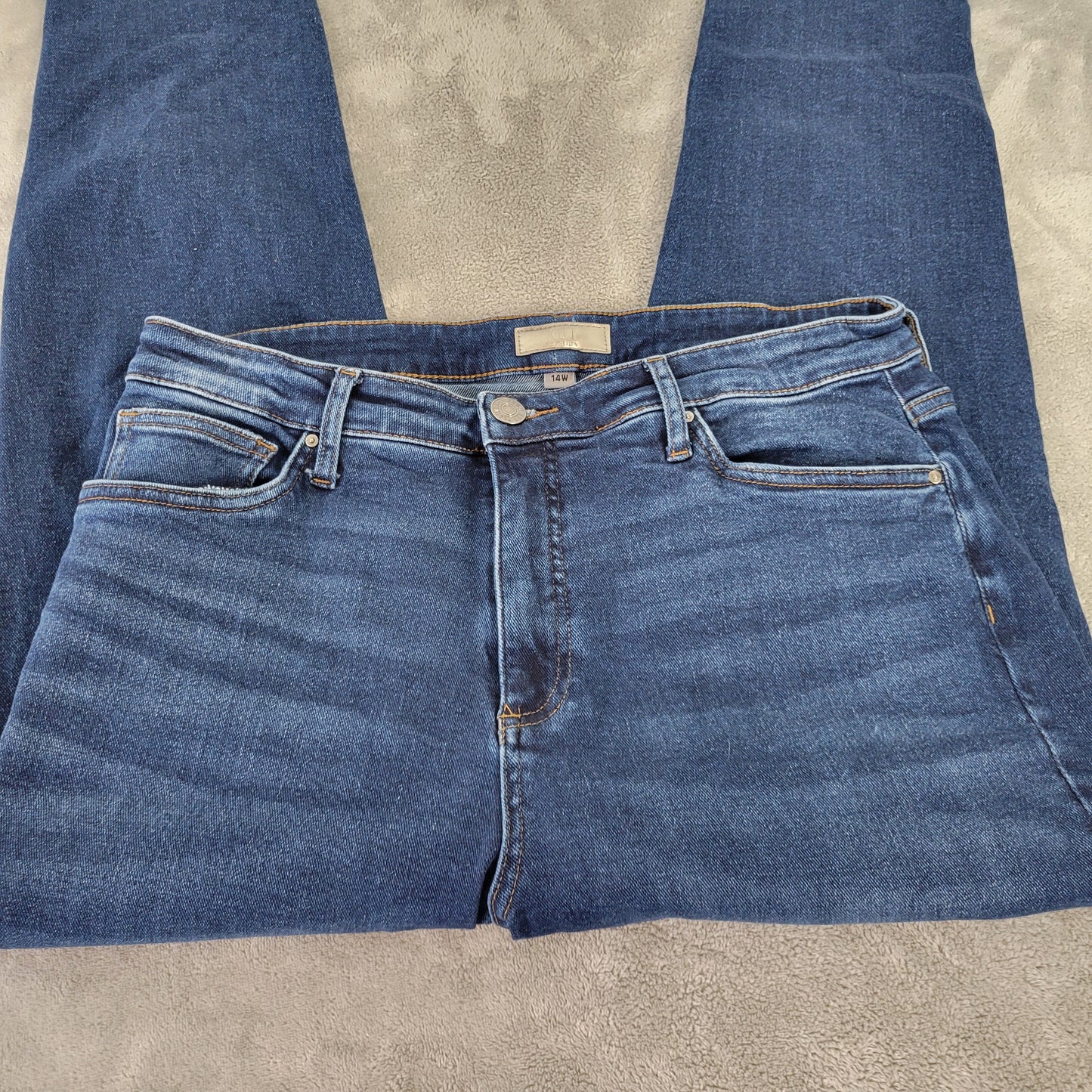Kut from the Kloth Rachael Mom Jeans 14W Dark Wash Stretch Denim 5-Pocket SL20E