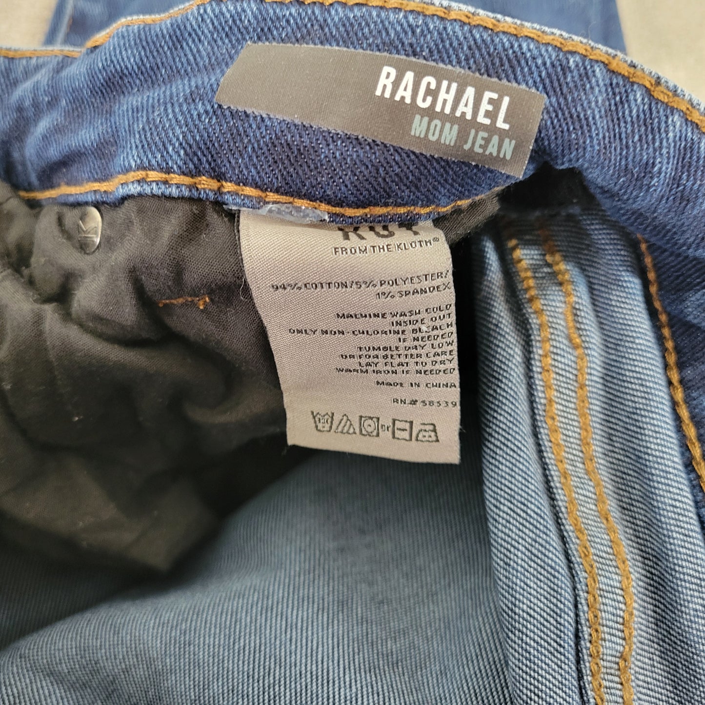 Kut from the Kloth Rachael Mom Jeans 14W Dark Wash Stretch Denim 5-Pocket SL20E