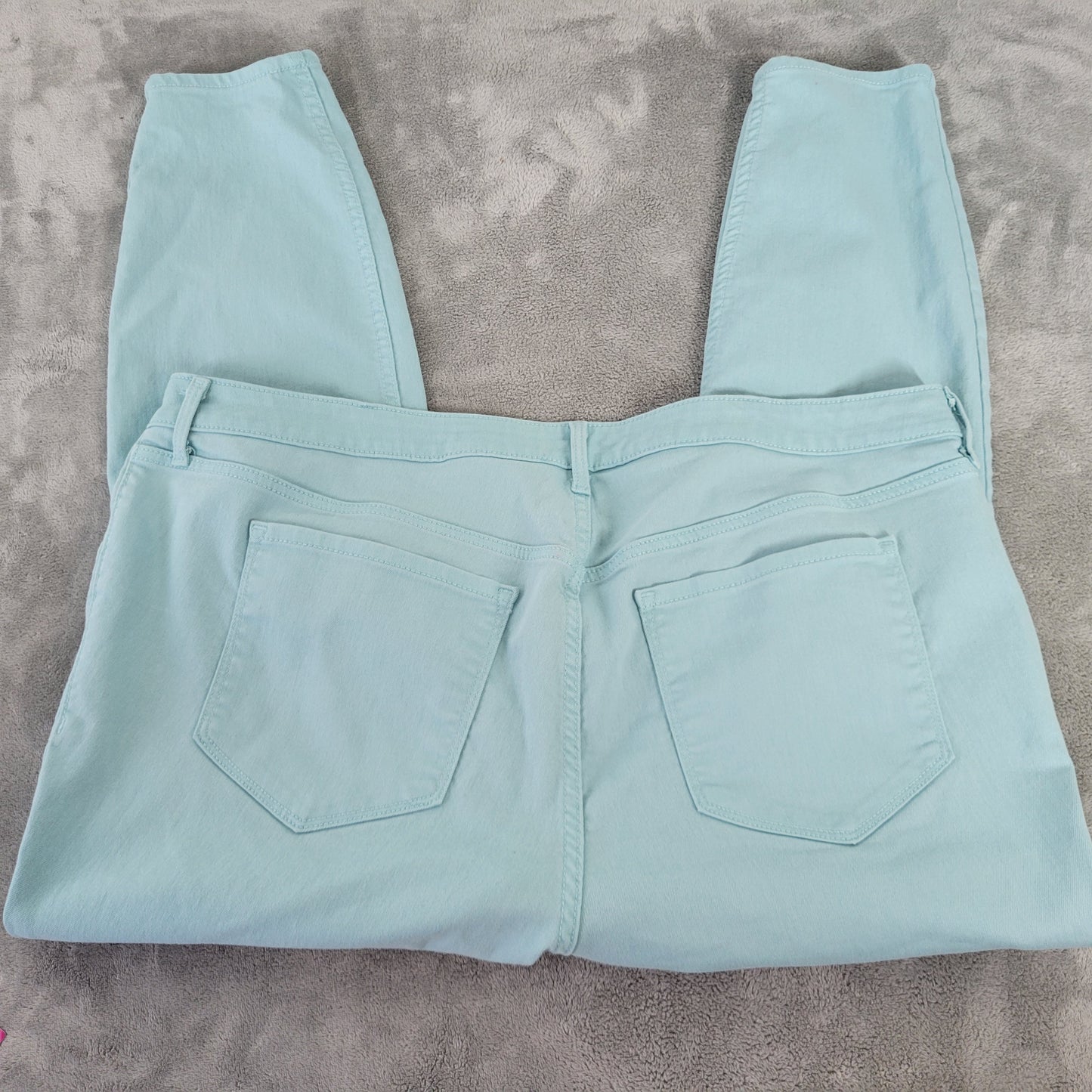 Old Navy Women's 24 Plus High Rise Super Skinny Jeans Baby Blue SKI3E