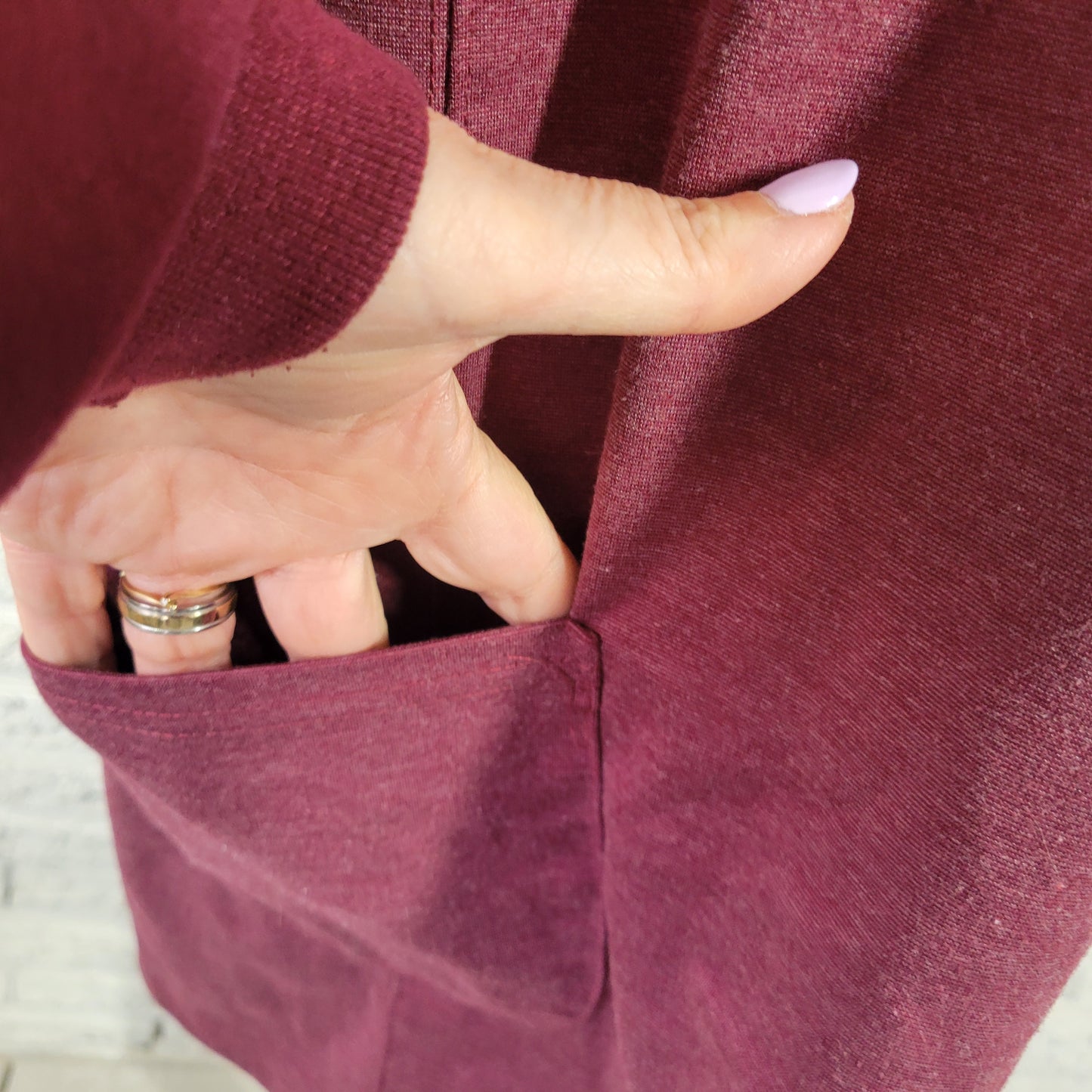 NorthStyle Women Smock Jacket 2X Plus Purple 1/4 Zip Pullover Stretch PUR44E