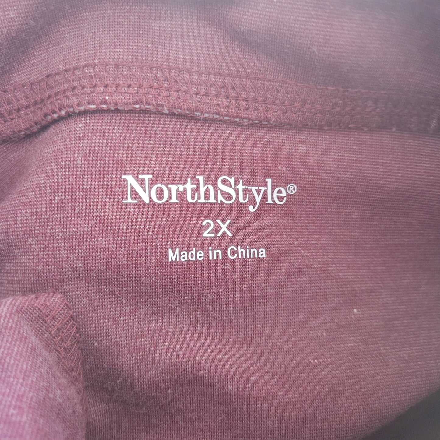 NorthStyle Women Smock Jacket 2X Plus Purple 1/4 Zip Pullover Stretch PUR44E