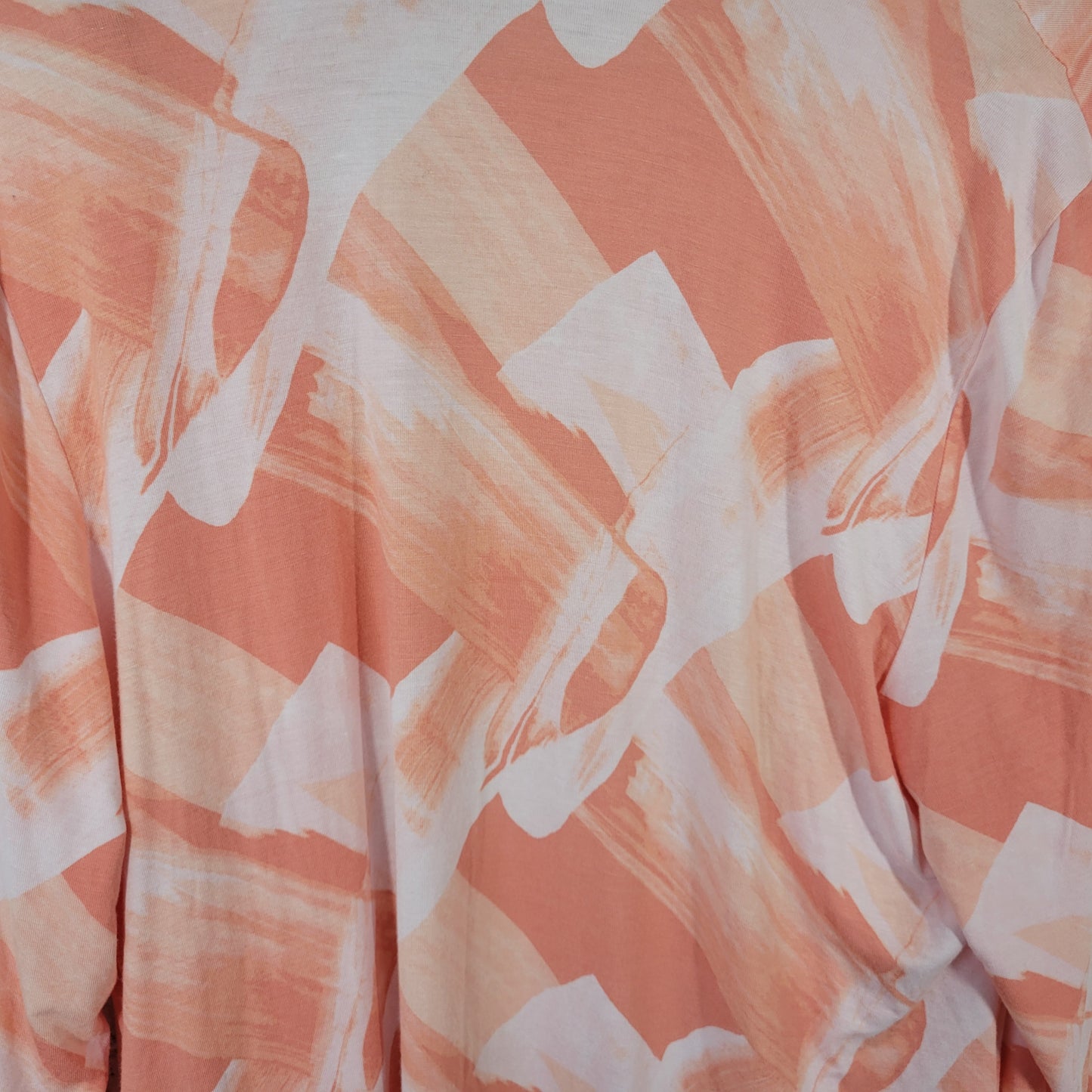 H by Halston Women's XL Cardigan Watercolor Floral Orange White Top WAT66E