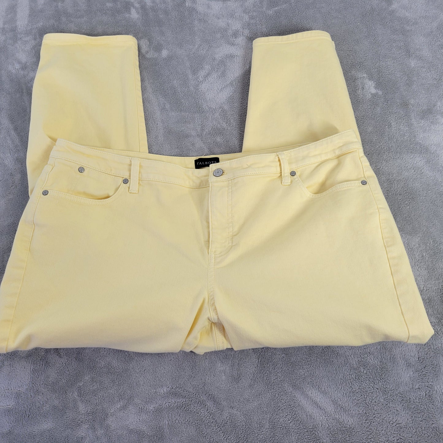 Talbots Women's Yellow Slim Ankle Jeans 20WP Petite Plus Stretch Denim SL62E