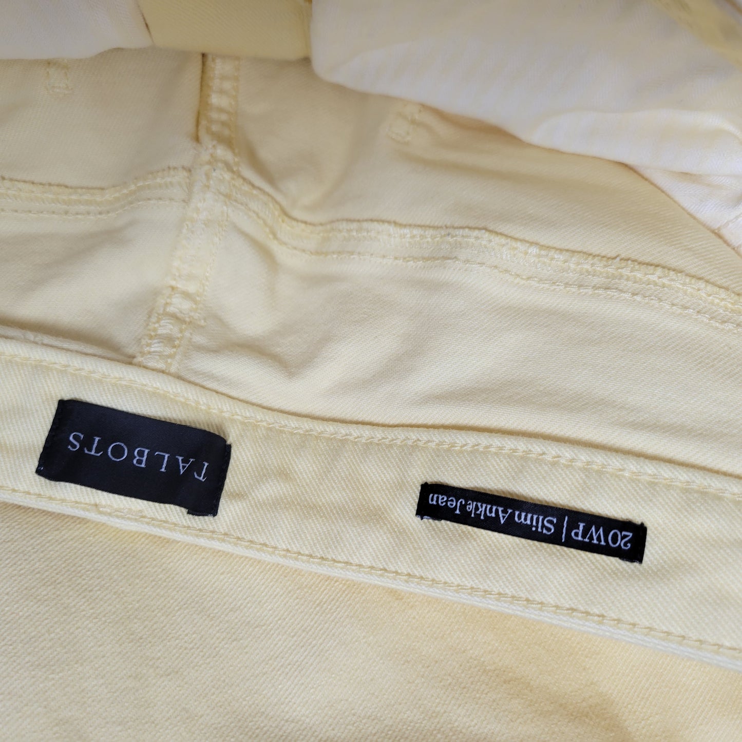 Talbots Women's Yellow Slim Ankle Jeans 20WP Petite Plus Stretch Denim SL62E