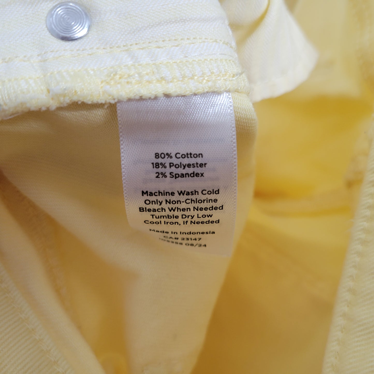 Talbots Women's Yellow Slim Ankle Jeans 20WP Petite Plus Stretch Denim SL62E