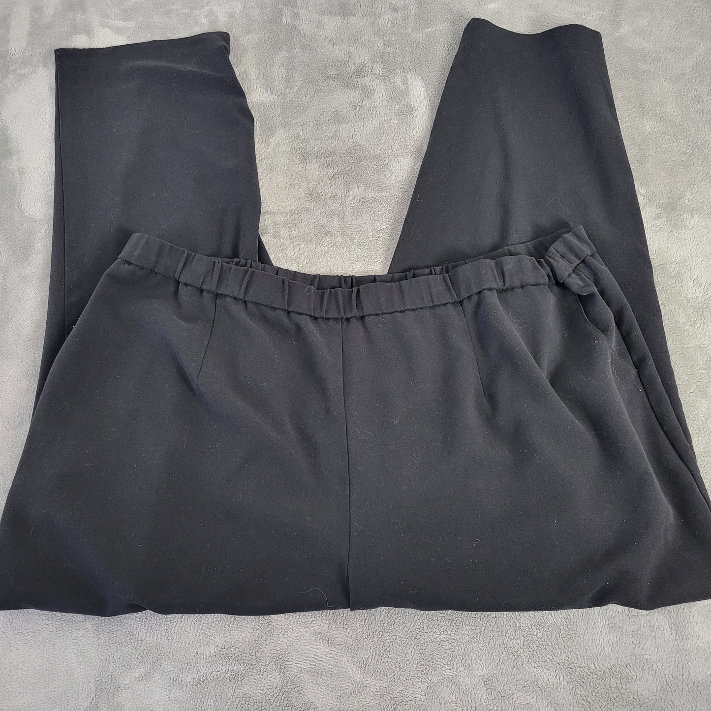 Dress Barn Womens Capri Pants 24 Plus Black Pull On Elastic Waist Stretch BLA75E