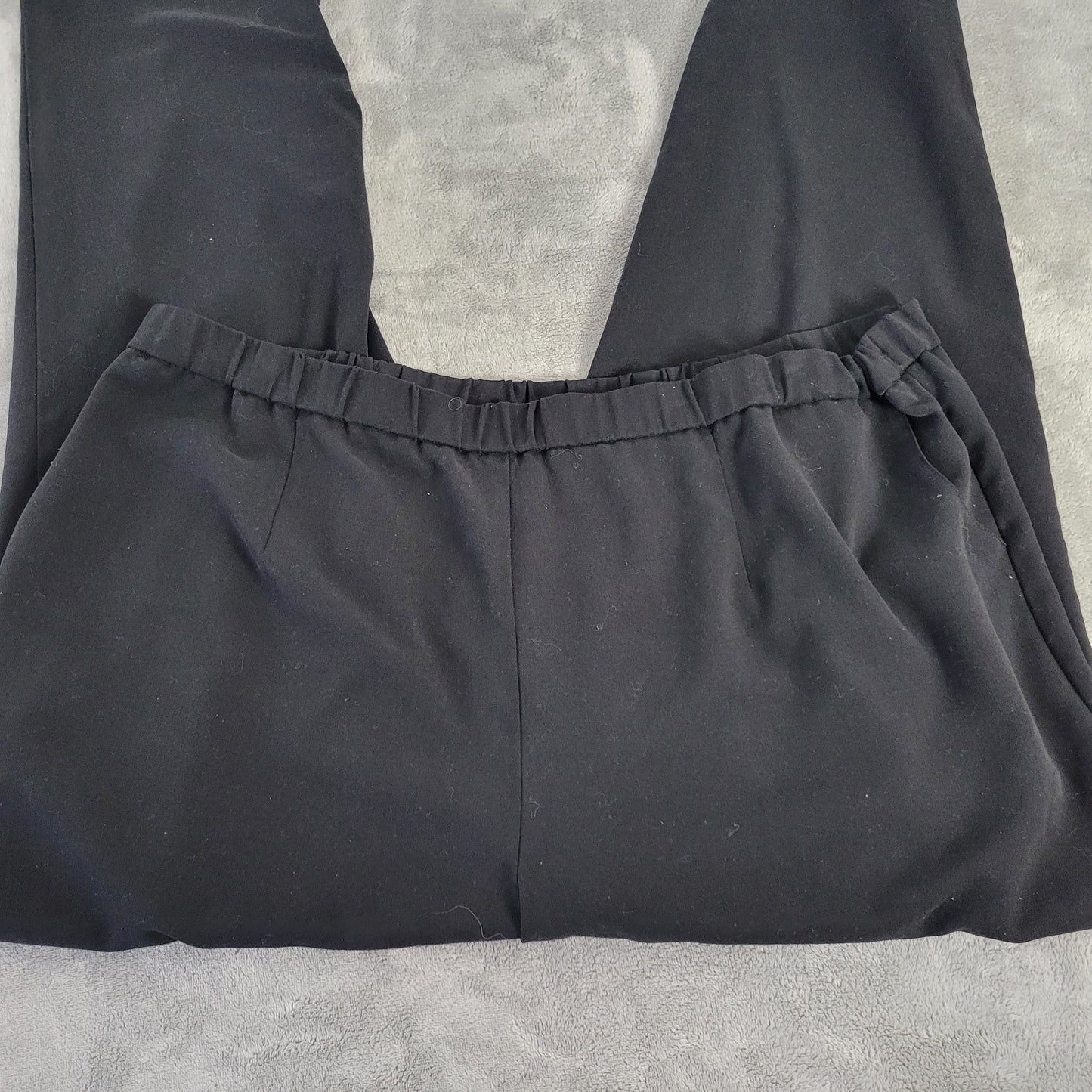 Dress Barn Womens Capri Pants 24 Plus Black Pull On Elastic Waist Stretch BLA75E
