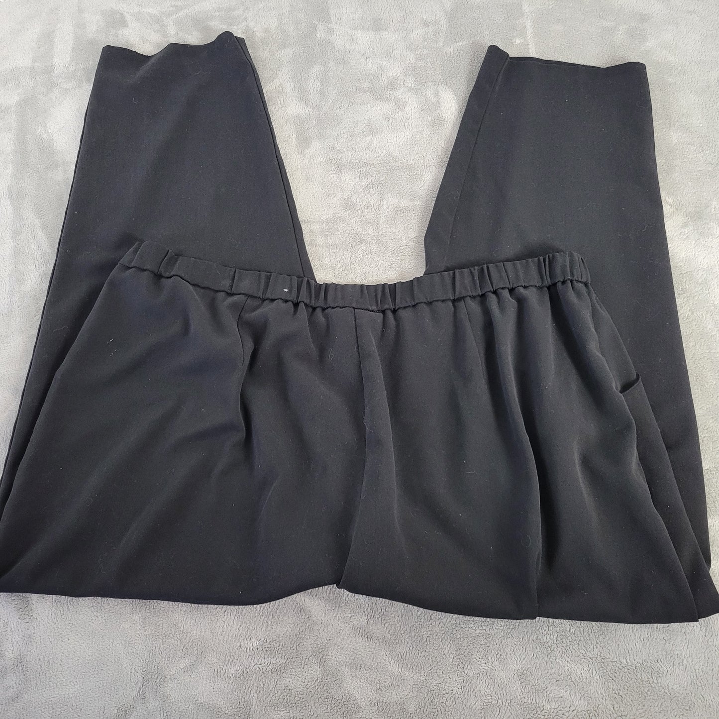 Dress Barn Womens Capri Pants 24 Plus Black Pull On Elastic Waist Stretch BLA75E