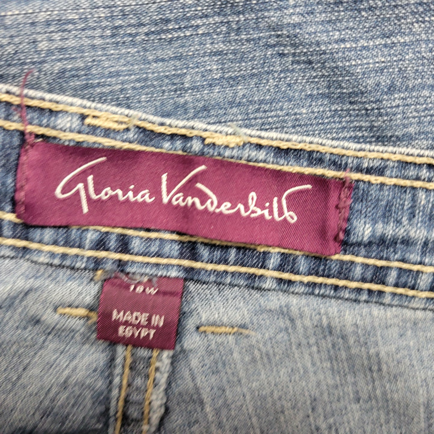 Gloria Vanderbilt 18W Women's Straight Leg Jeans Medium Blue Wash SL39E