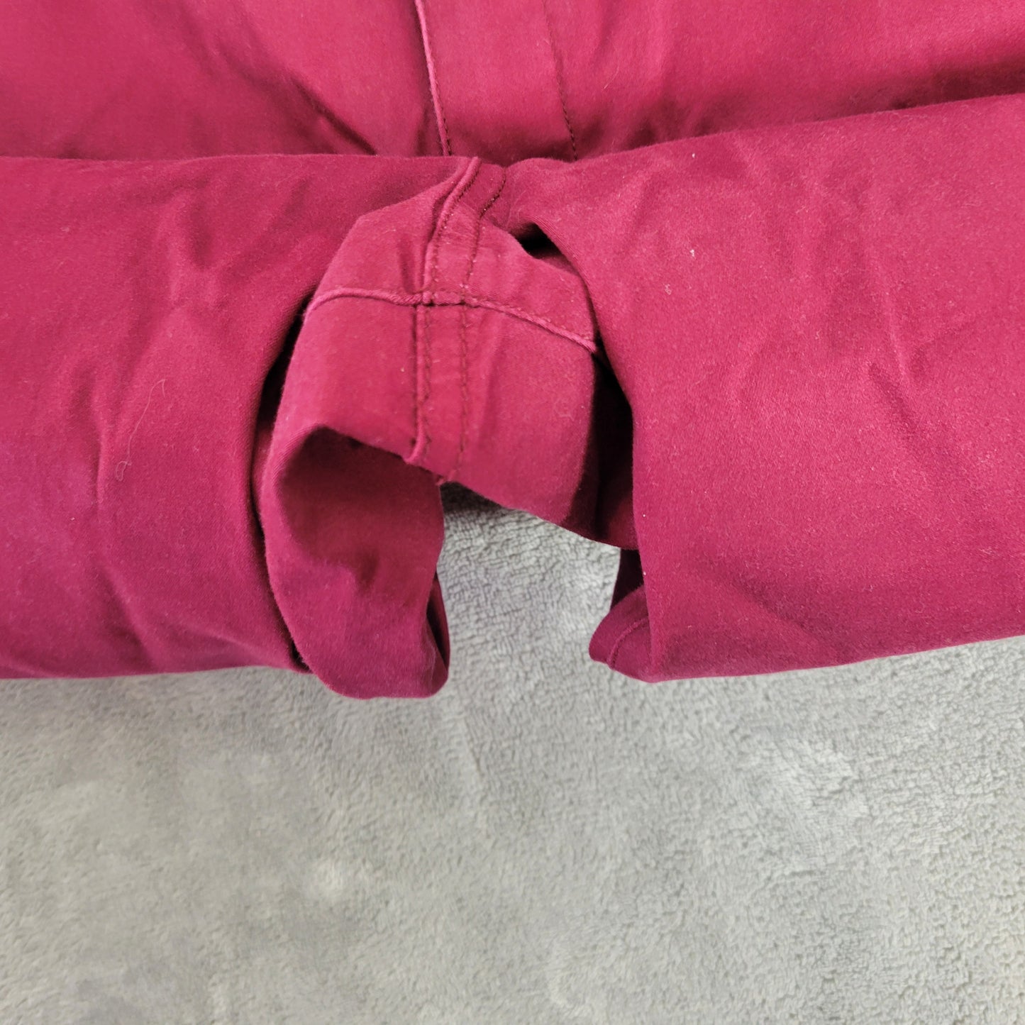 Lane Bryant 26 Pants Burgundy Soft Denim Bootcut Stretch Elastic Waist BOO1E