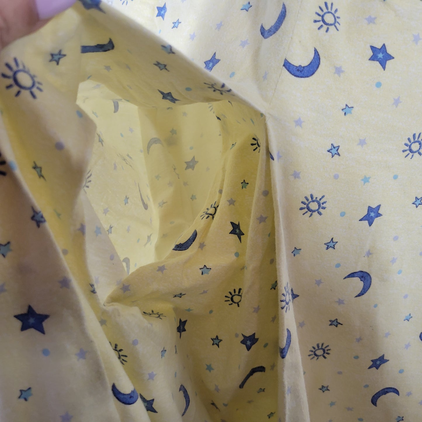 Duo Maternity 3X Nightgown Yellow Sleeveless Night Sky Stars Nursing YEL12E