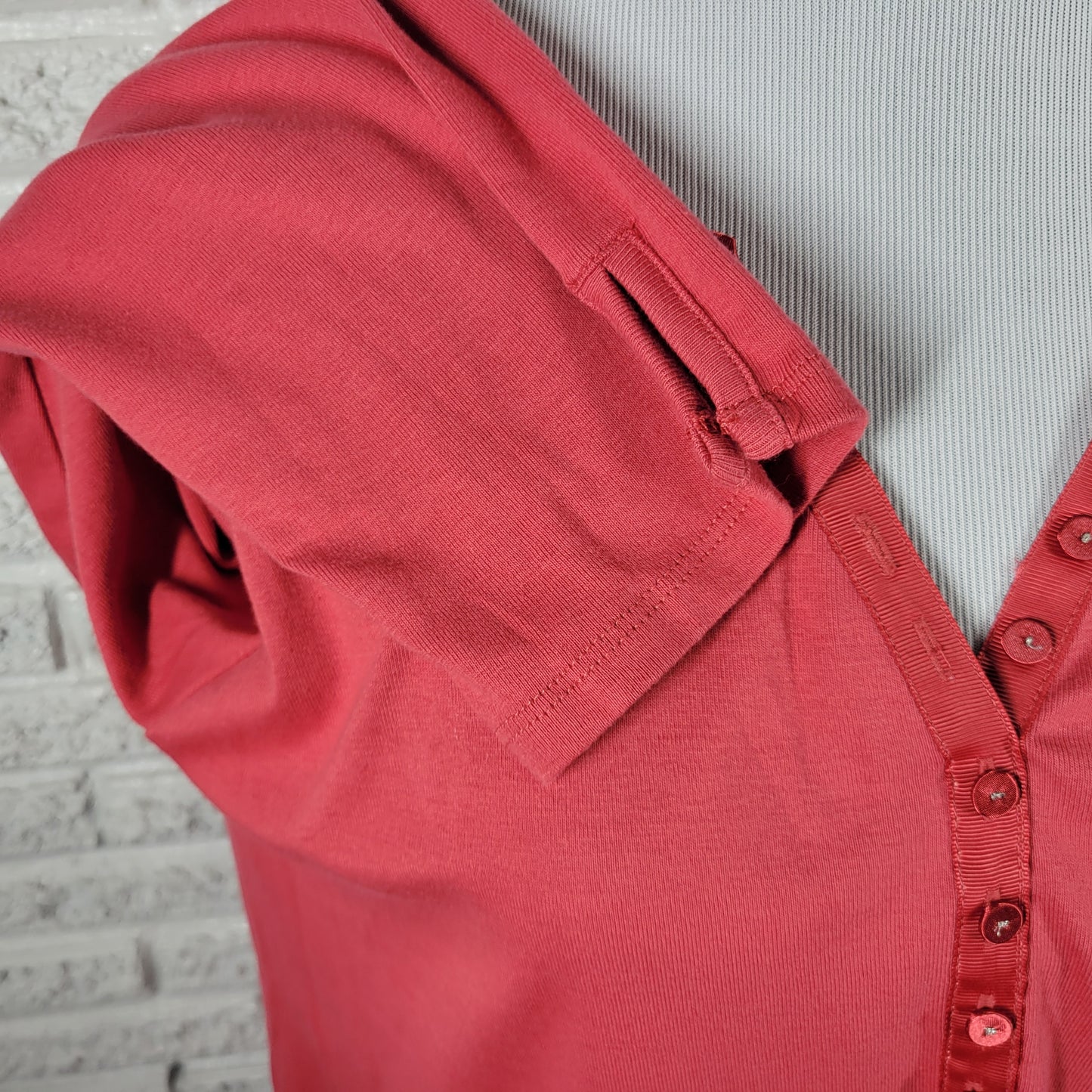 Westbound Women's Top 2X Plus Size Red 100% Cotton Knit 3/4 Sleeve RED67E