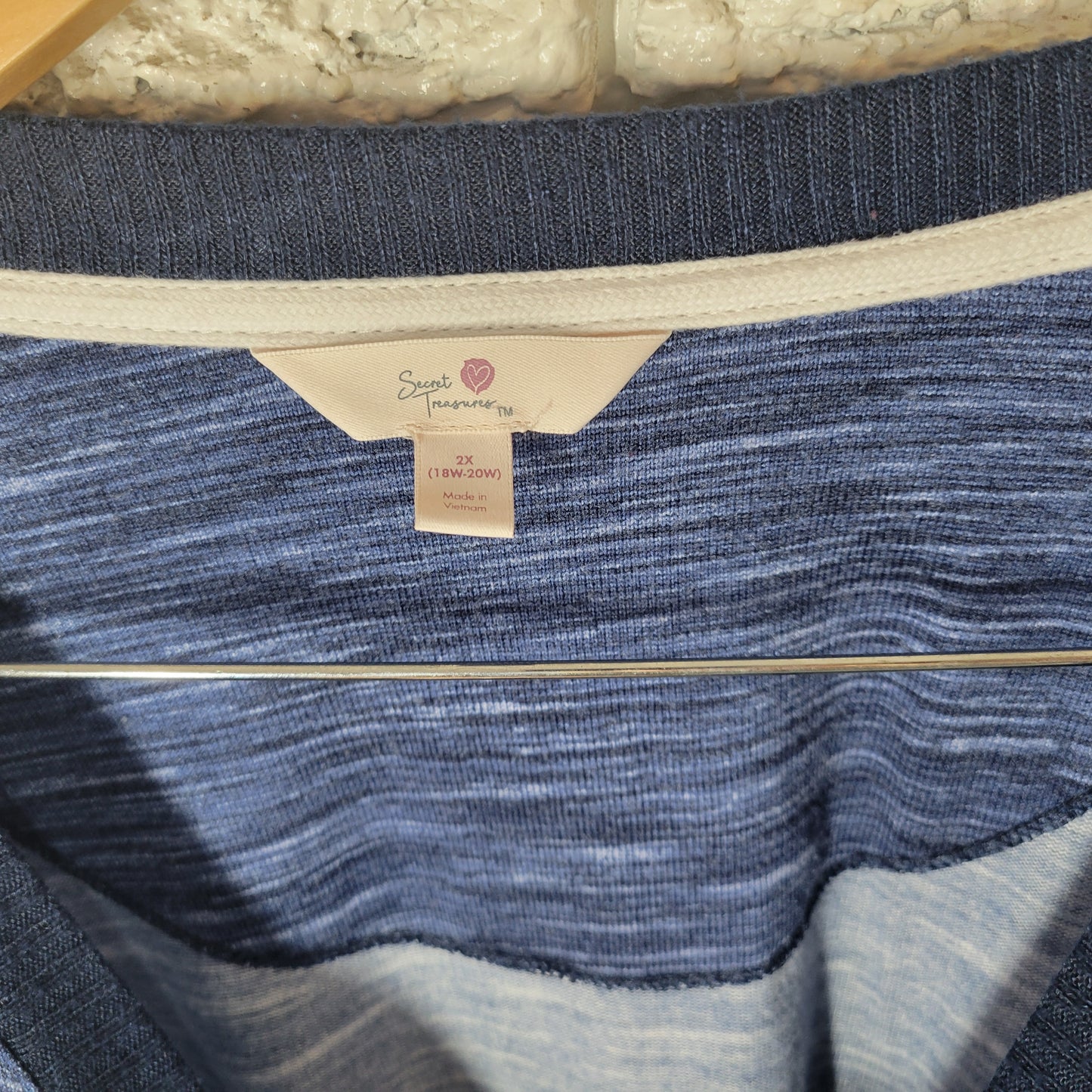 Secret Treasures 2X Pajama Top Blue Lounge Sweatshirt Coffee Soft BLU244E