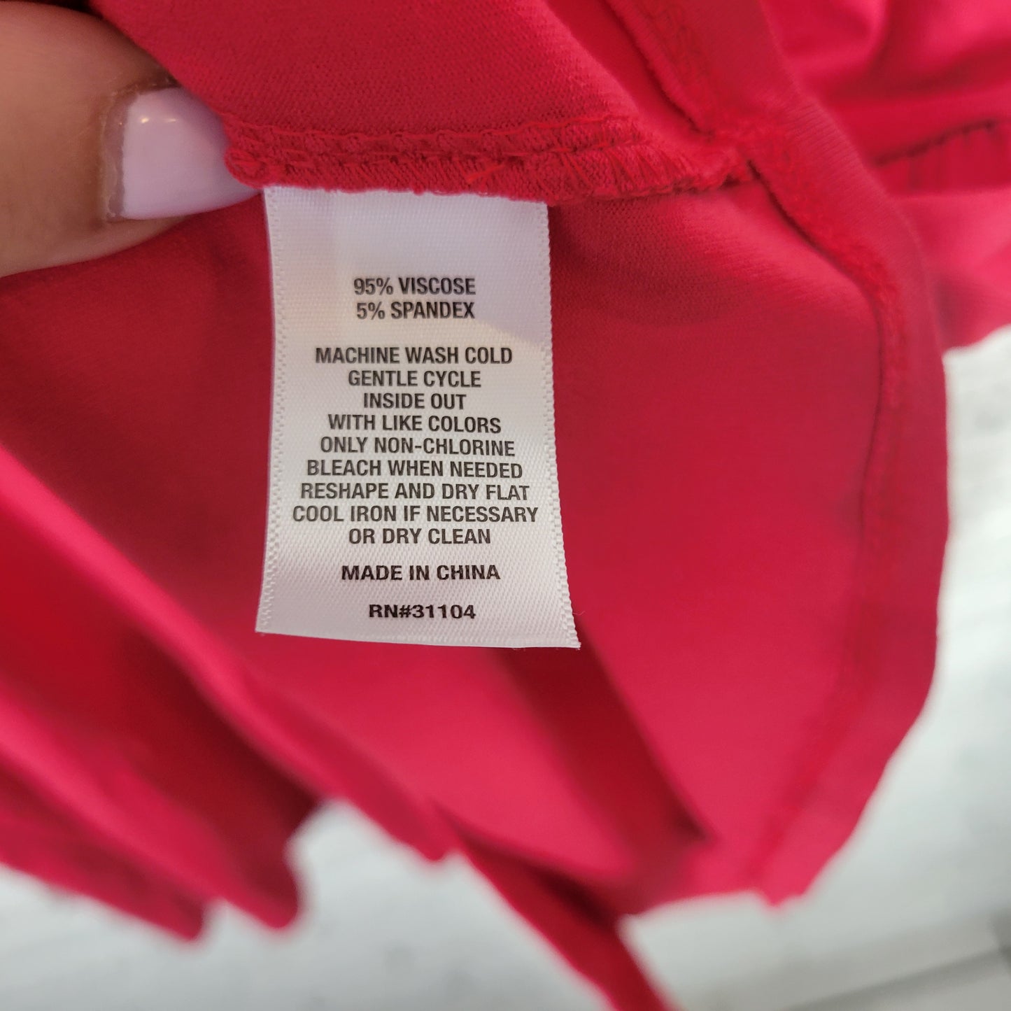 New Directions 3X Women's Red Tunic Sleeveless V-Neck Ruffle Blouse RED69E