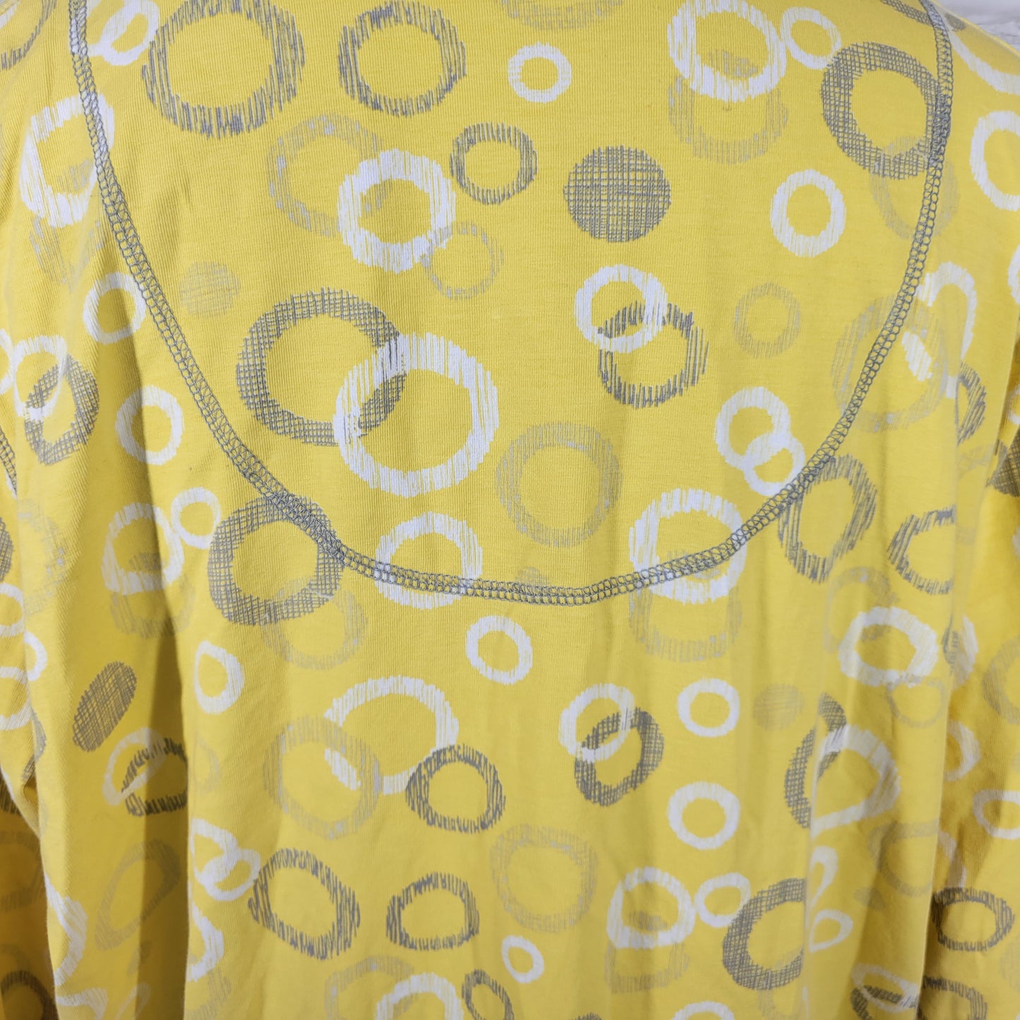 Onque Woman 1X Yellow Geometric Zip Hoodie Jacket Cotton Stretch SWE118E