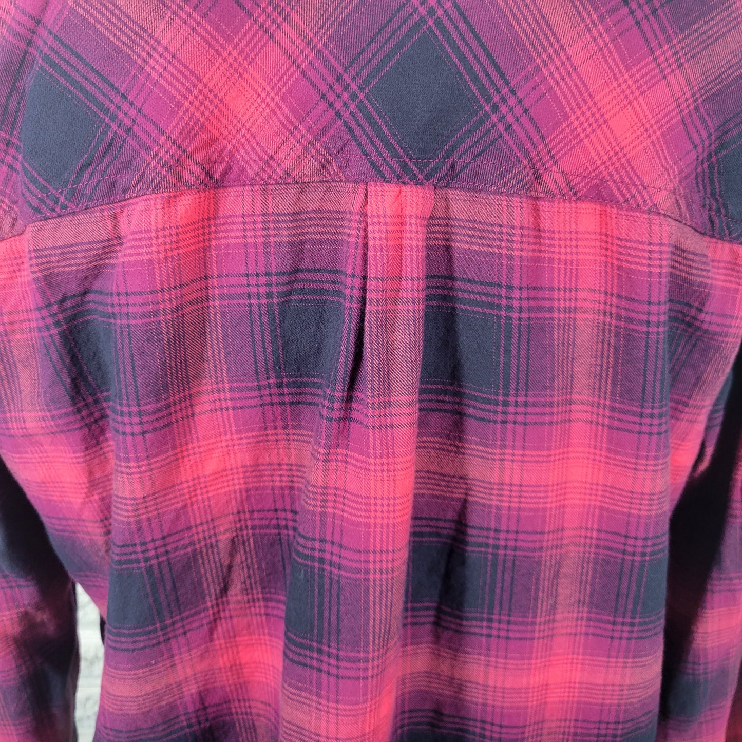 Eddie Bauer Women's XL Red Plaid Hoodie 100% Cotton Button Up Lightweight PLA20E