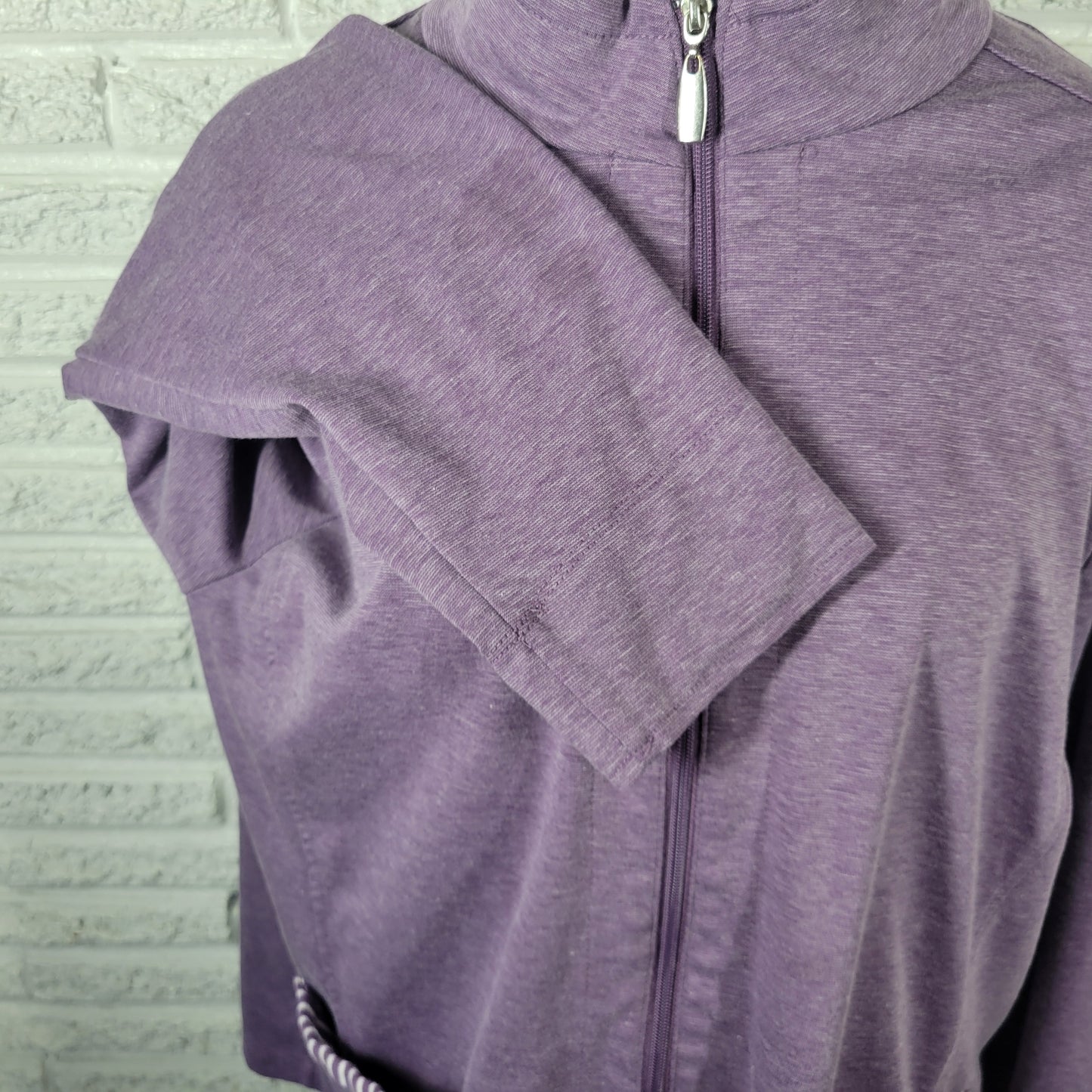 Allison Daley Women's XL Purple Full Zip Jacket Stretch Polyester SWE78E