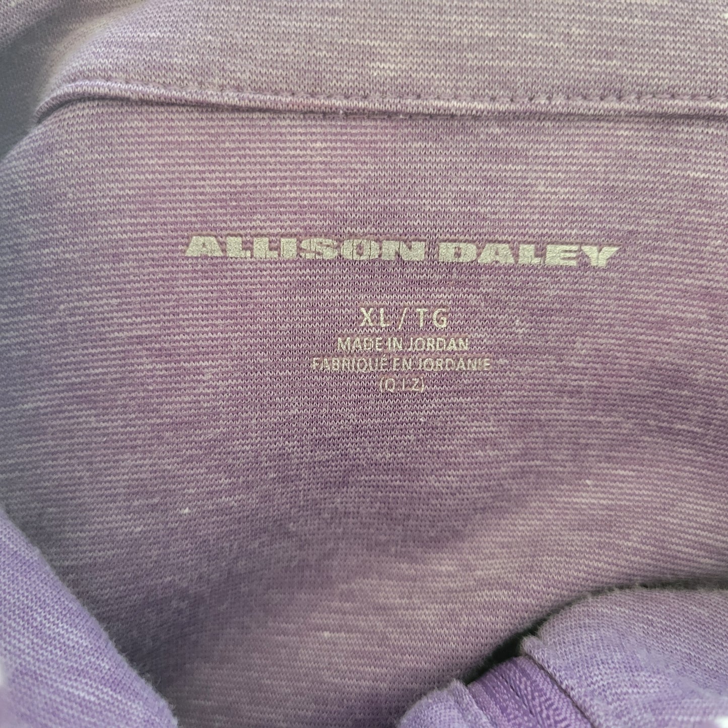 Allison Daley Women's XL Purple Full Zip Jacket Stretch Polyester SWE78E