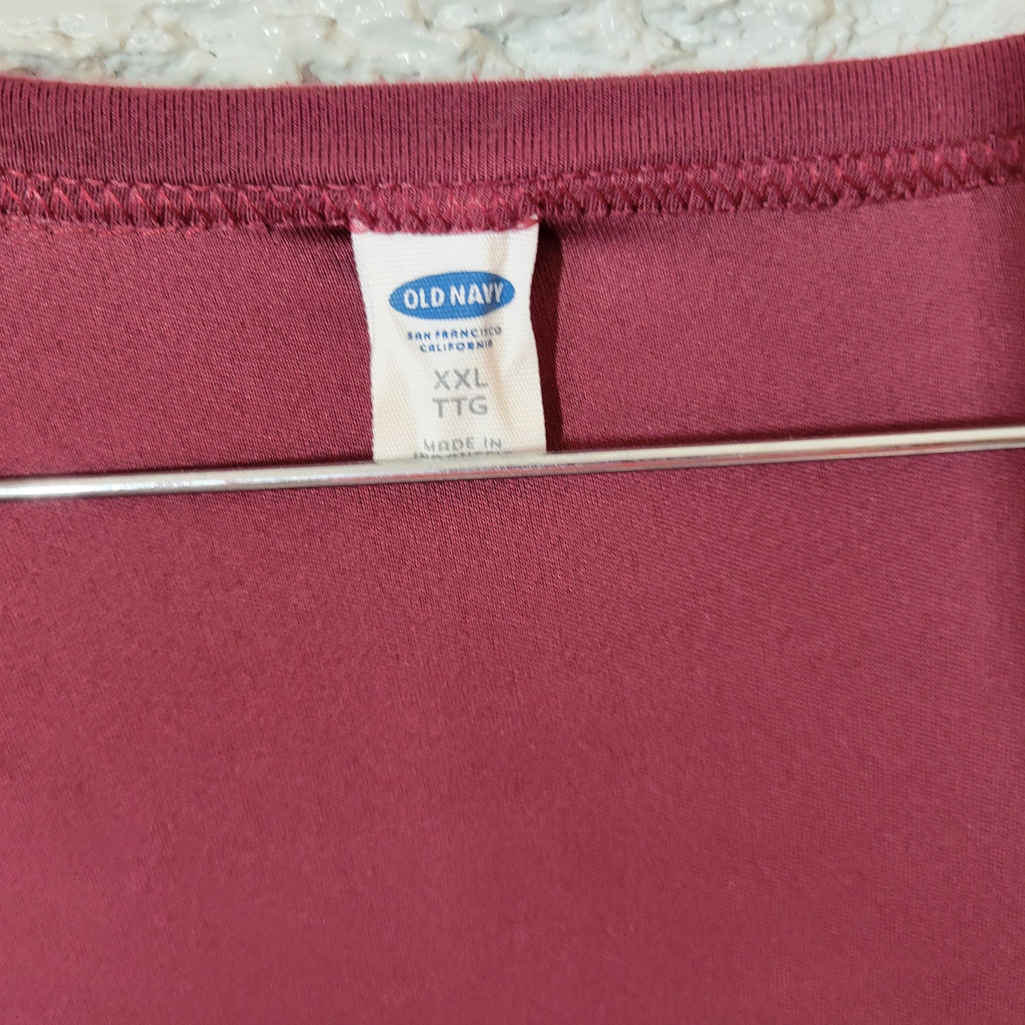 Old Navy Women's XXL Dress Burgundy Fit & Flare Pleated Ruched BUR4E