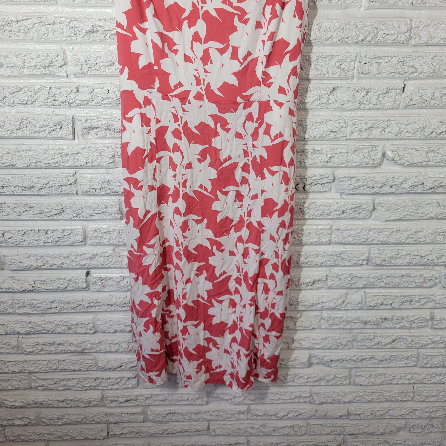 Market & Spruce XL Pink Floral Sun Dress V-Neck Sleeveless Pockets FLO121XE