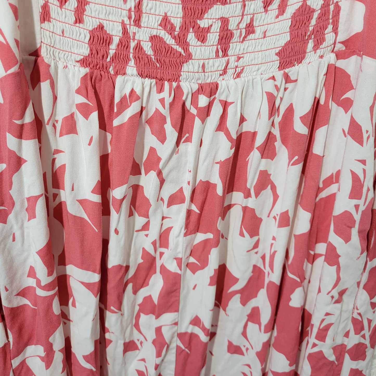 Market & Spruce XL Pink Floral Sun Dress V-Neck Sleeveless Pockets FLO121XE
