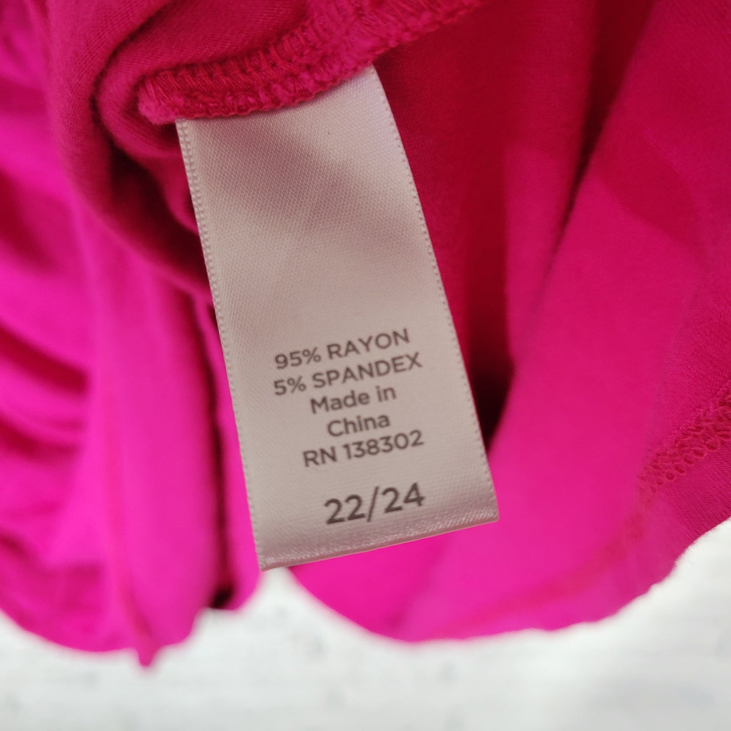 Avenue Women's Plus Size 22-24 Pink Top Blouse Cowl Neck Short Sleeve D8E