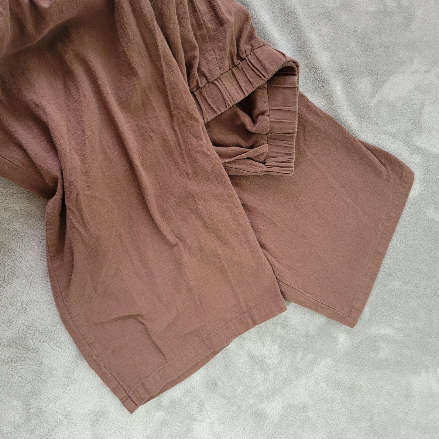 Emery Rose Women's Pants 4XL Brown Cotton Straight Leg Cropped BRO4E
