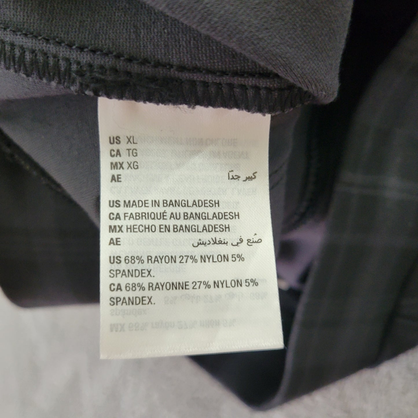 Style & Co Women's XL Black Gray Plaid Pull-On Crop Pants Straight PLA37E