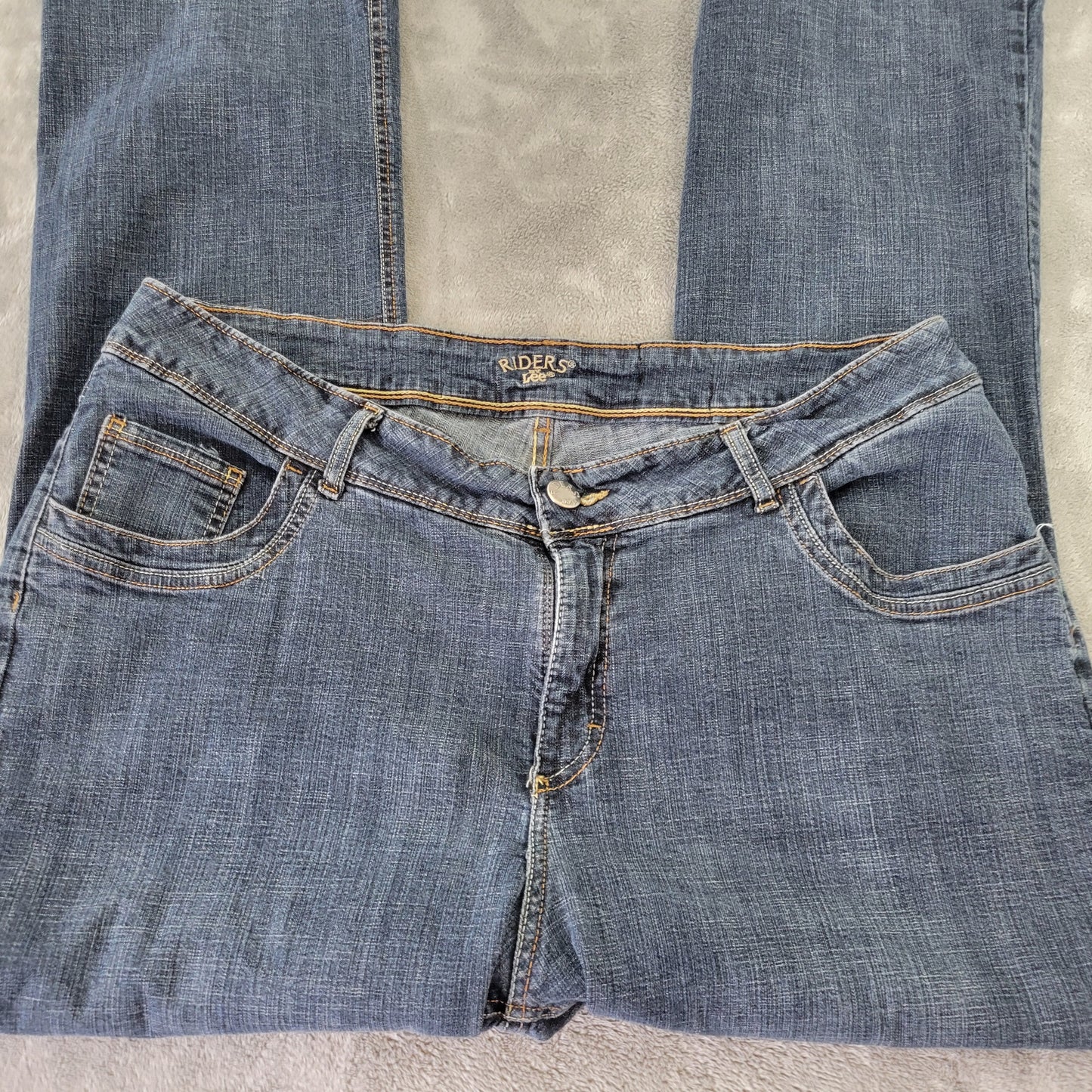 Riders by Lee Women's 20WP Dark Blue Jeans Straight Leg Elastic Waist SL76E