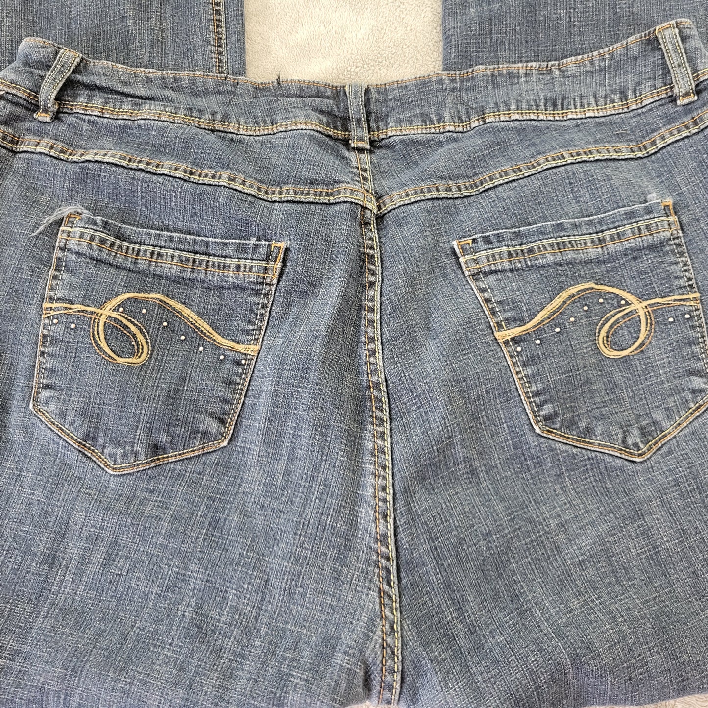 Riders by Lee Women's 20WP Dark Blue Jeans Straight Leg Elastic Waist SL76E