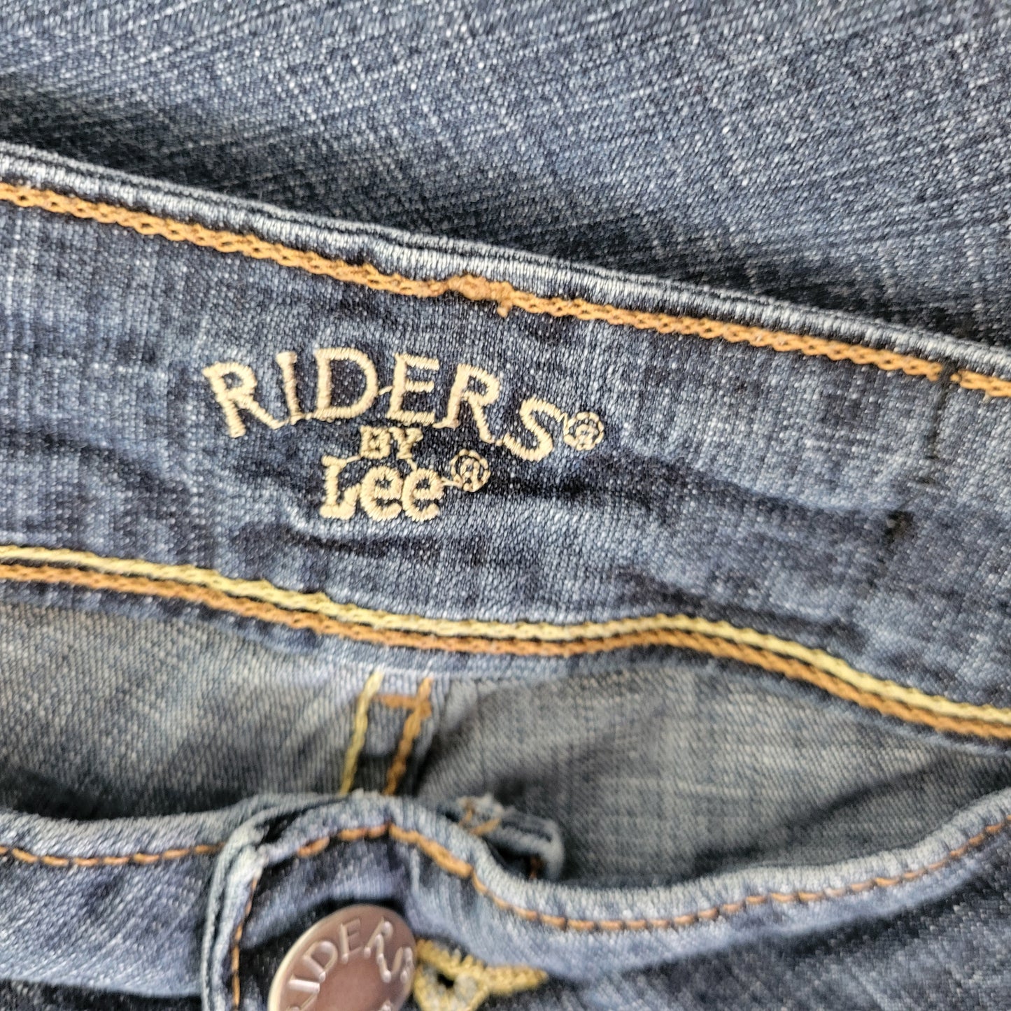 Riders by Lee Women's 20WP Dark Blue Jeans Straight Leg Elastic Waist SL76E
