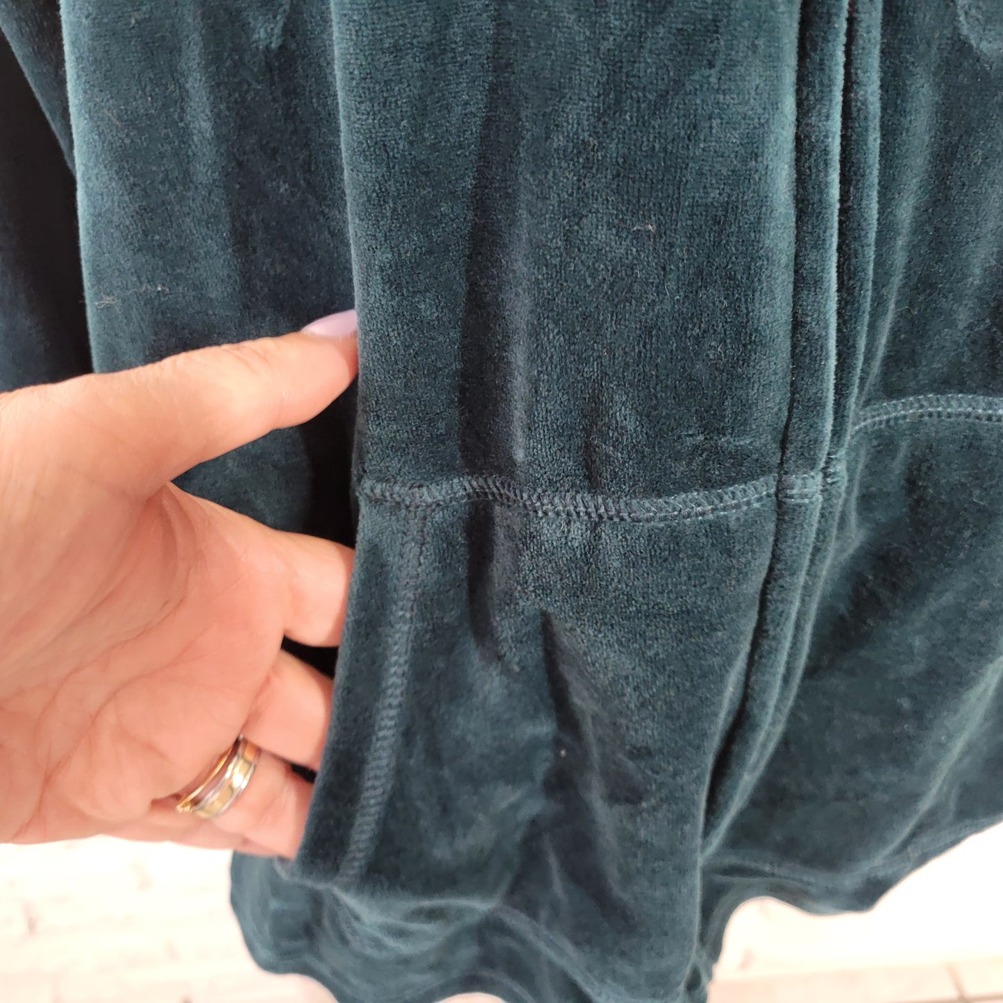 Just My Size Women's 2X Plus Green Sequin Velour Hoodie Zip Up Jacket SWE187E