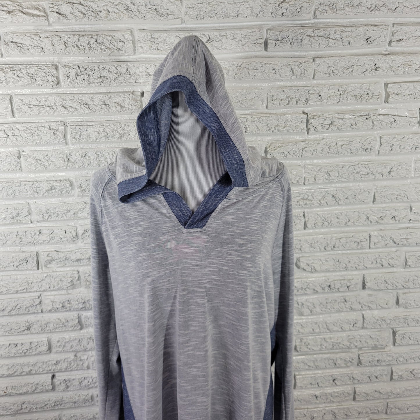 Danskin Now Women's XXL 20 Blue Gray Heather Hoodie Pullover Activewear BLU135E