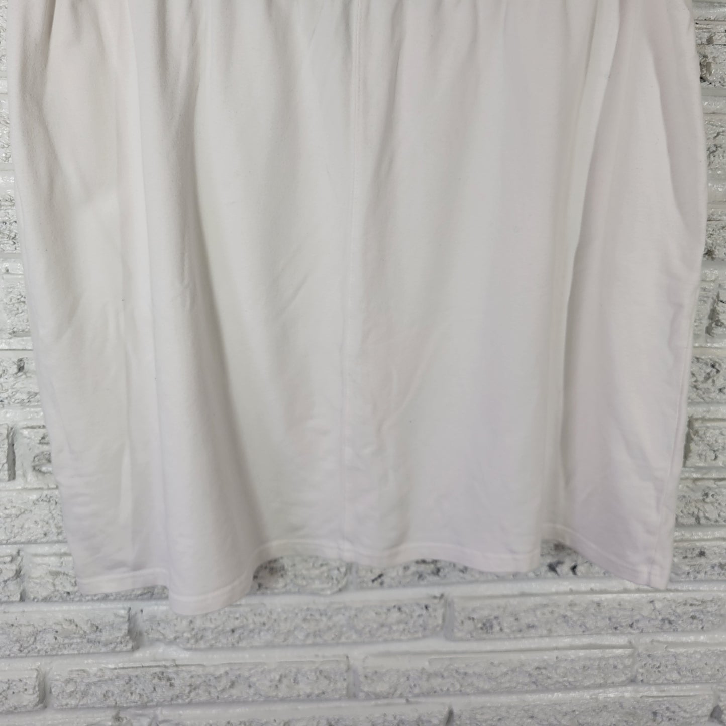 Talbots Women's 2X Plus White A-Line Skirt Mini Cotton Blend Pull-On WHI33E