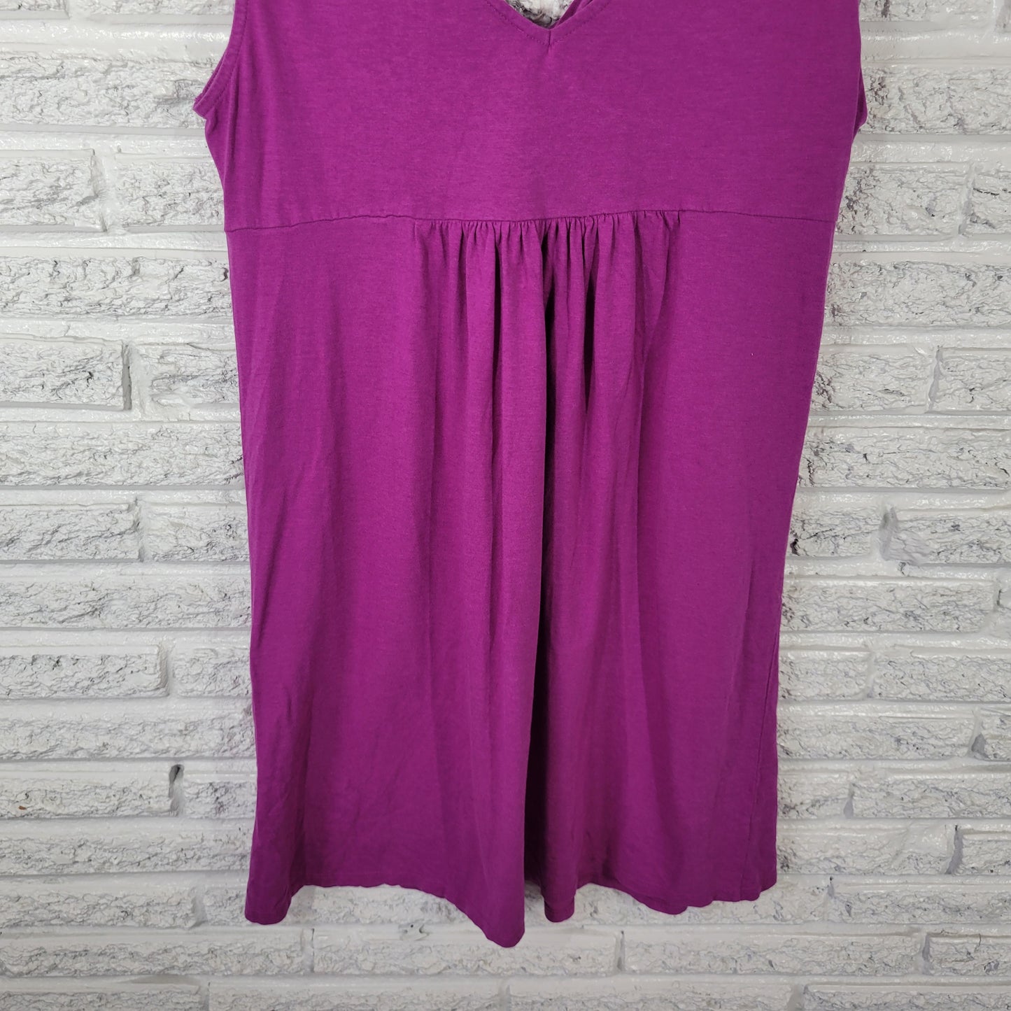 Ann Taylor LOFT Women's XL Purple V-Neck Mini Tank Dress Cotton Blend PUR5E