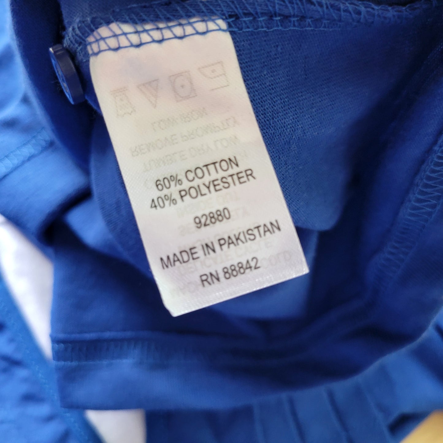 Woman Within Tunic 2X Plus Blue Pintuck Blouse Roll Tab Long Sleeve BLU142E