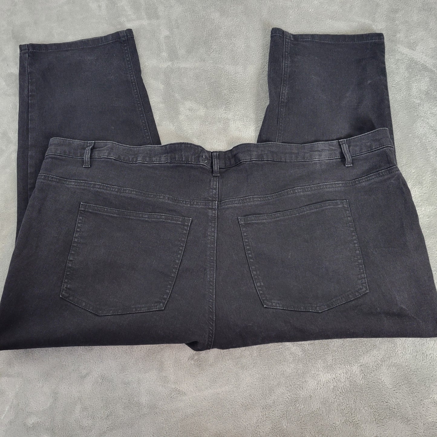 Woman Within Women's 30W Plus Size Black Denim Capri Jeans Elastic Waist CAP19E
