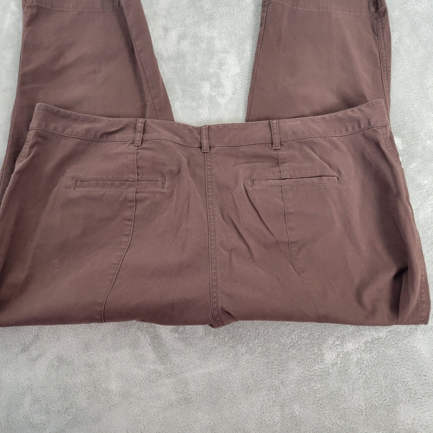 Talbots Women's 16W Brown Cotton Blend Capri Pants Straight Leg BRO36E